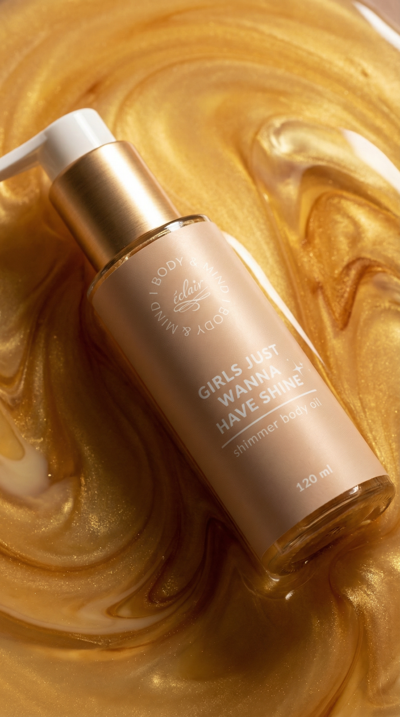 GIRLS JUST WANNA HAVE SHINE Shimmer Body Oil 120ml - olejek do ciała ze złotymi drobinkami