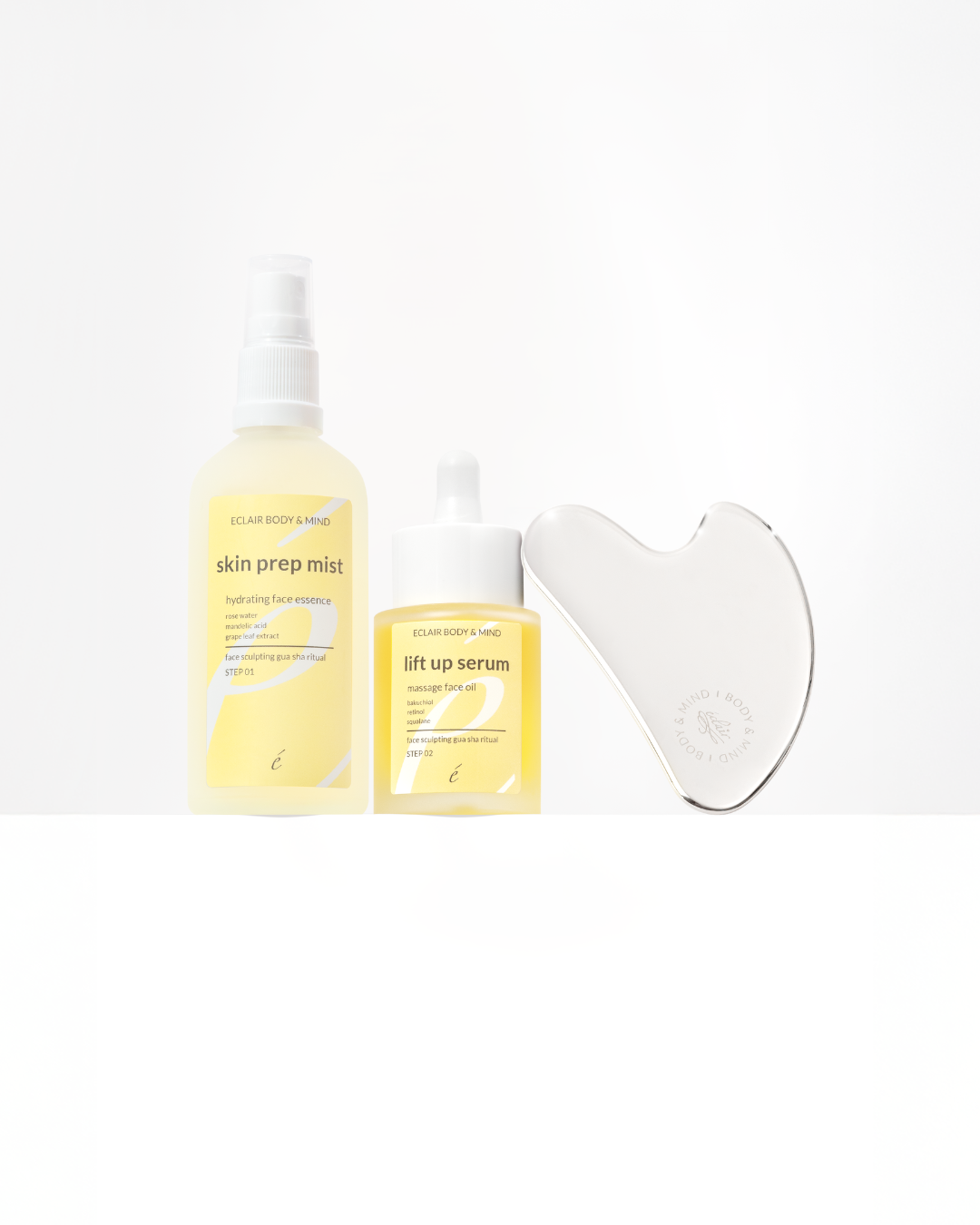 Zestaw Lift Up - serum + skin prep Mist + kamień gua sha