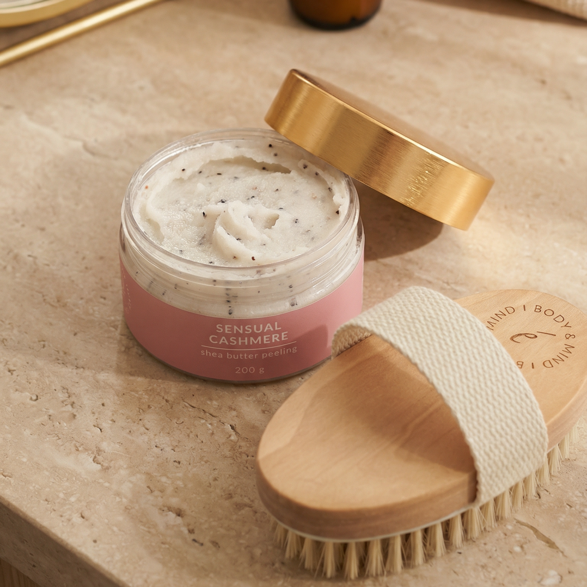 Sensual Cashmere SHEA BUTTER PEELING 200g - peeling solny do ciała