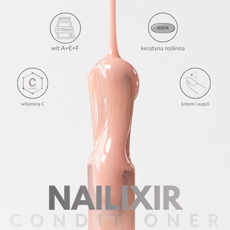 Nailixir PEACHY PINK 10ml - odżywka do paznokci w lakierze