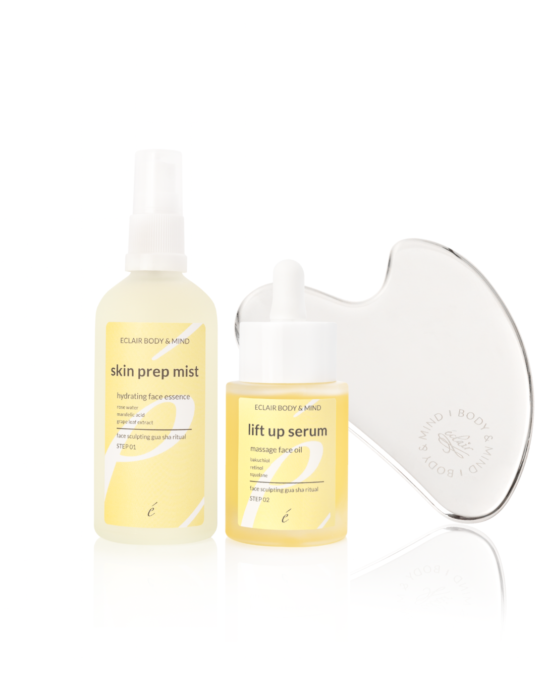 Zestaw Lift Up - serum + skin prep Mist + kamień gua sha