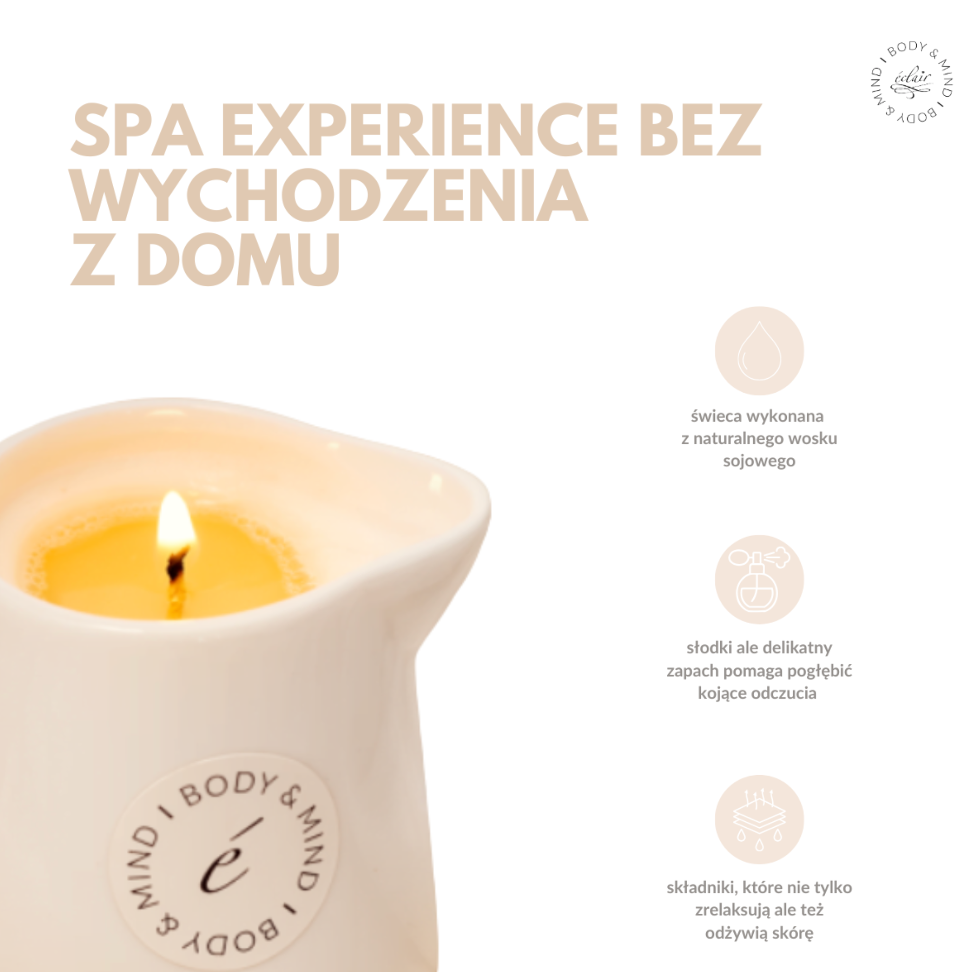 Świeca do masażu SILKY TOUCH Cotton Cream 130ml