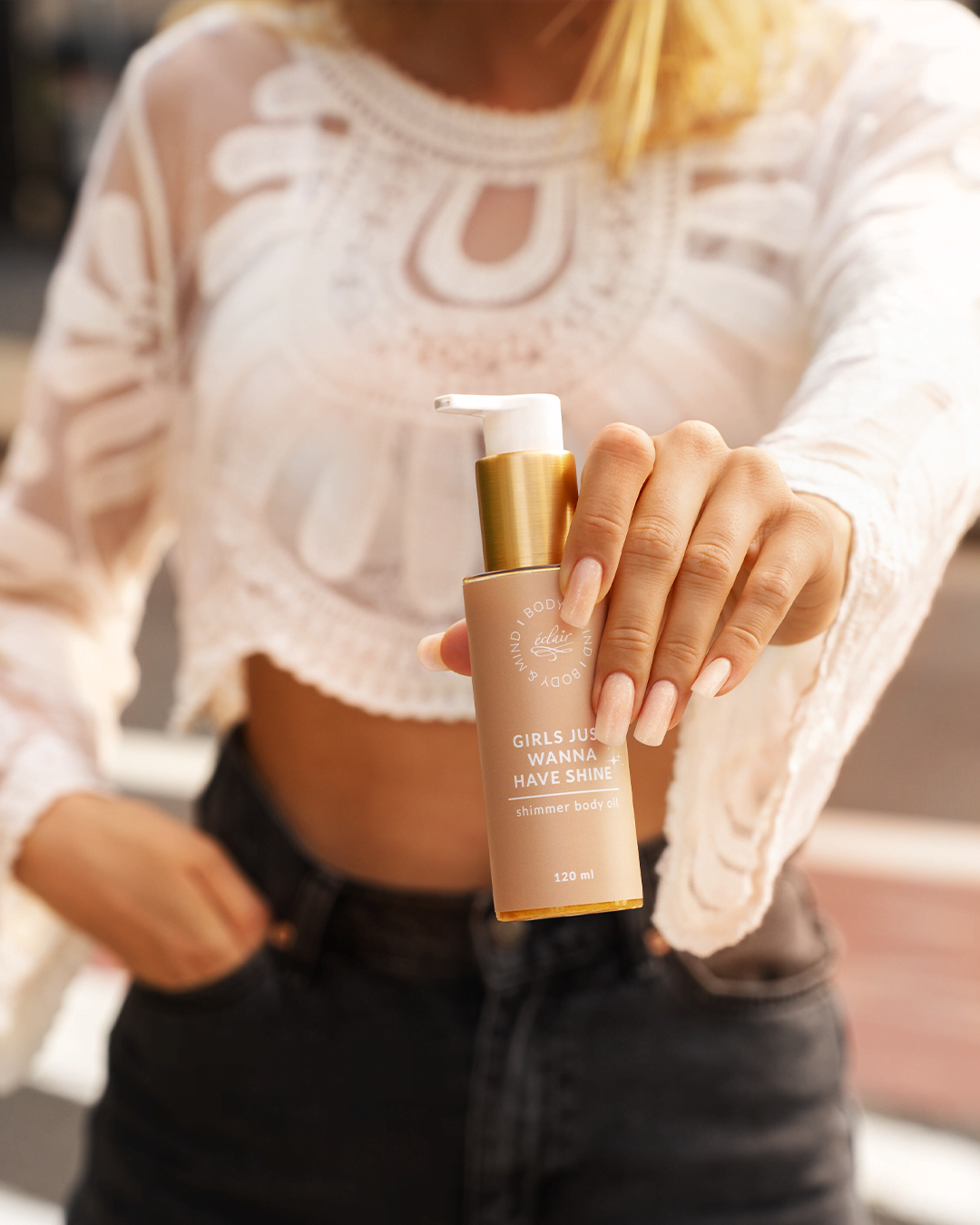 GIRLS JUST WANNA HAVE SHINE Shimmer Body Oil 120ml - olejek do ciała ze złotymi drobinkami