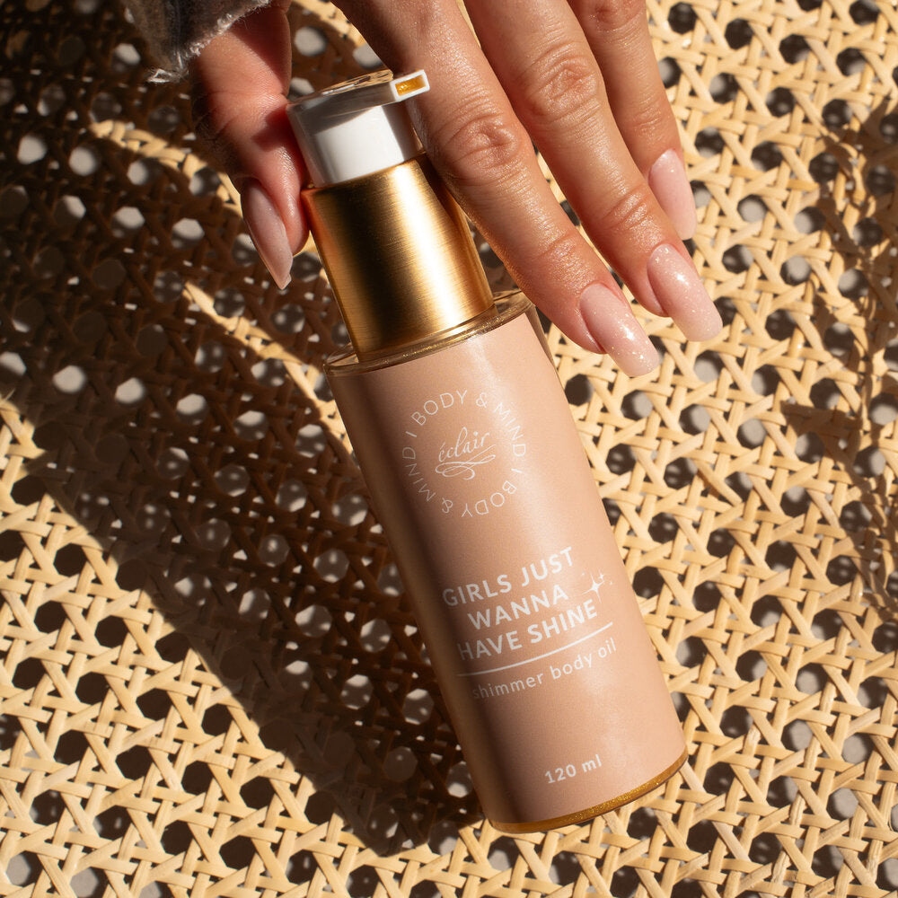 GIRLS JUST WANNA HAVE SHINE Shimmer Body Oil 120ml - olejek do ciała ze złotymi drobinkami