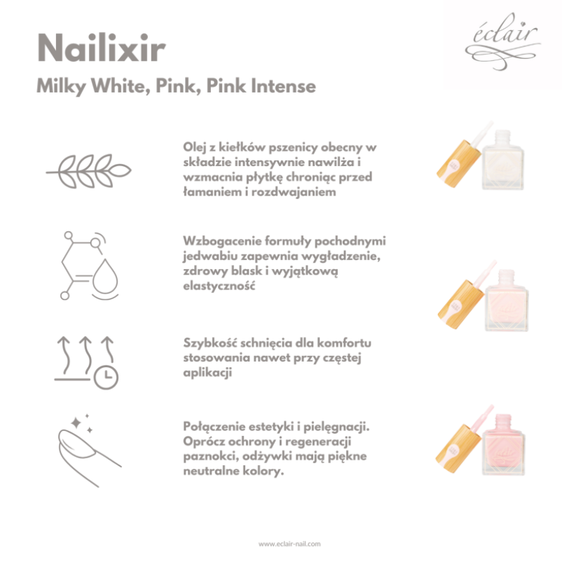 Nailixir PINK 10ml - odżywka do paznokci w lakierze