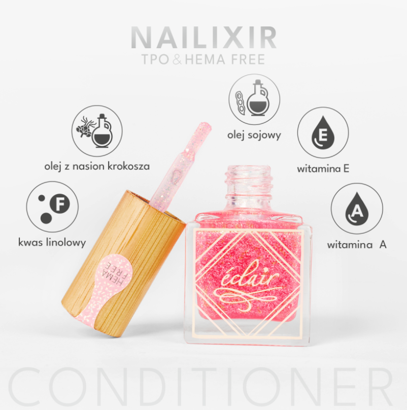 Nailixir PINK OCEAN 10ml - odżywka do paznokci w lakierze